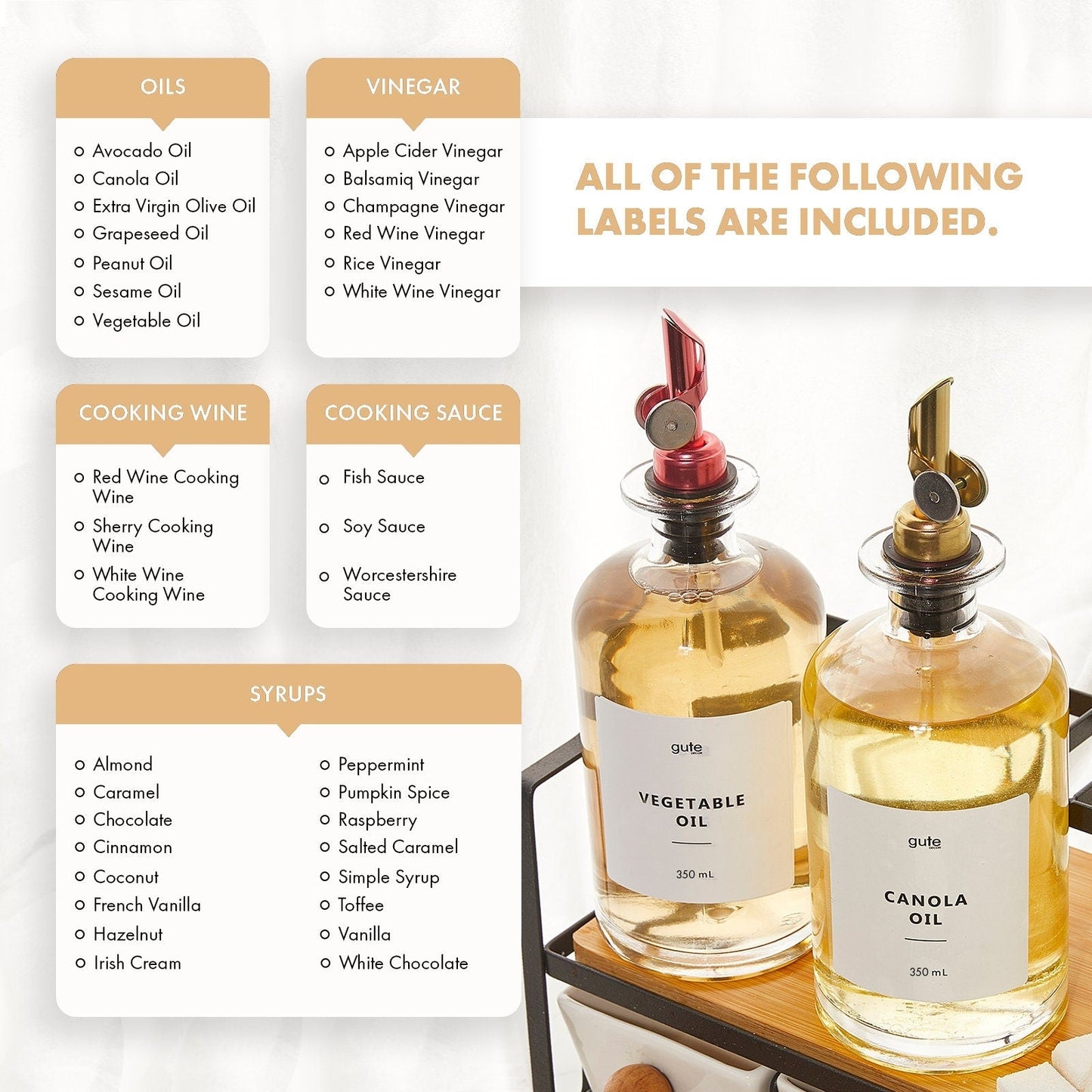 Olive Oil & Vinegar Cruet Dispenser w/ Pink Stopper