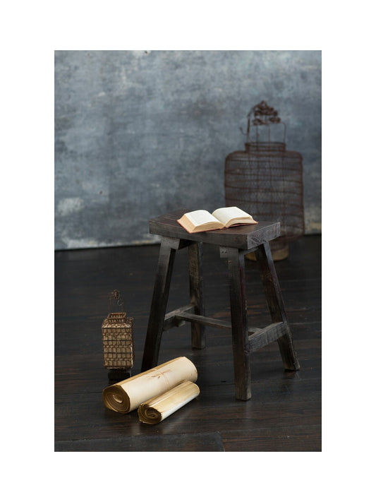 Wooden Stool in Dark Finish